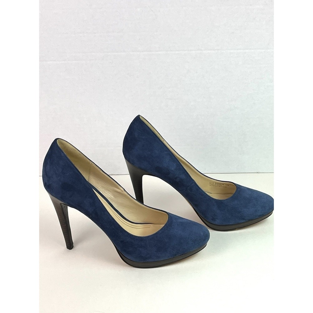 Cole Haan NIKEair Pump Heel Size 10B D39077 Royal Blue‎ Noy 4 Inch Suede Comfort